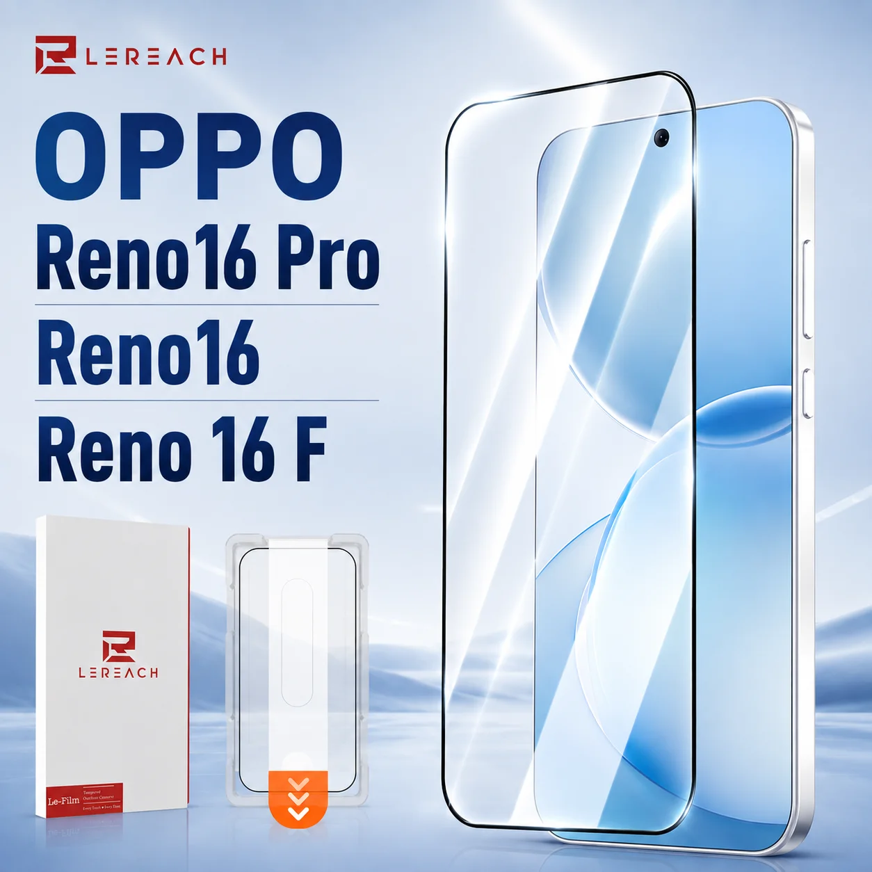 Tempered Glass For OPPO Reno16 Pro Reno 16 F Protector Film Support Fingerprint Unlock 9H FM2000