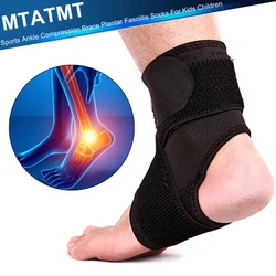 1Pcs Sports Ankle Compression Brace Plantar Fasciitis Socks Sleeves For Kids Child Ankle Support Protector Football Running