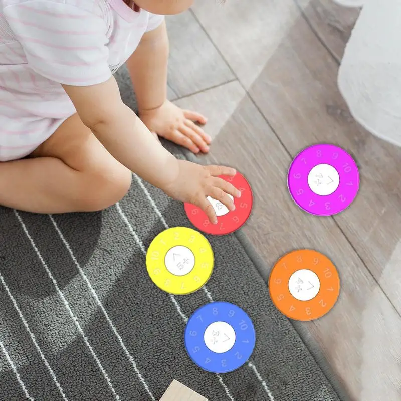 Spinner de Maths pour Enfant, Jouet Sensoriel pour Voyage et École, 9 Pièces