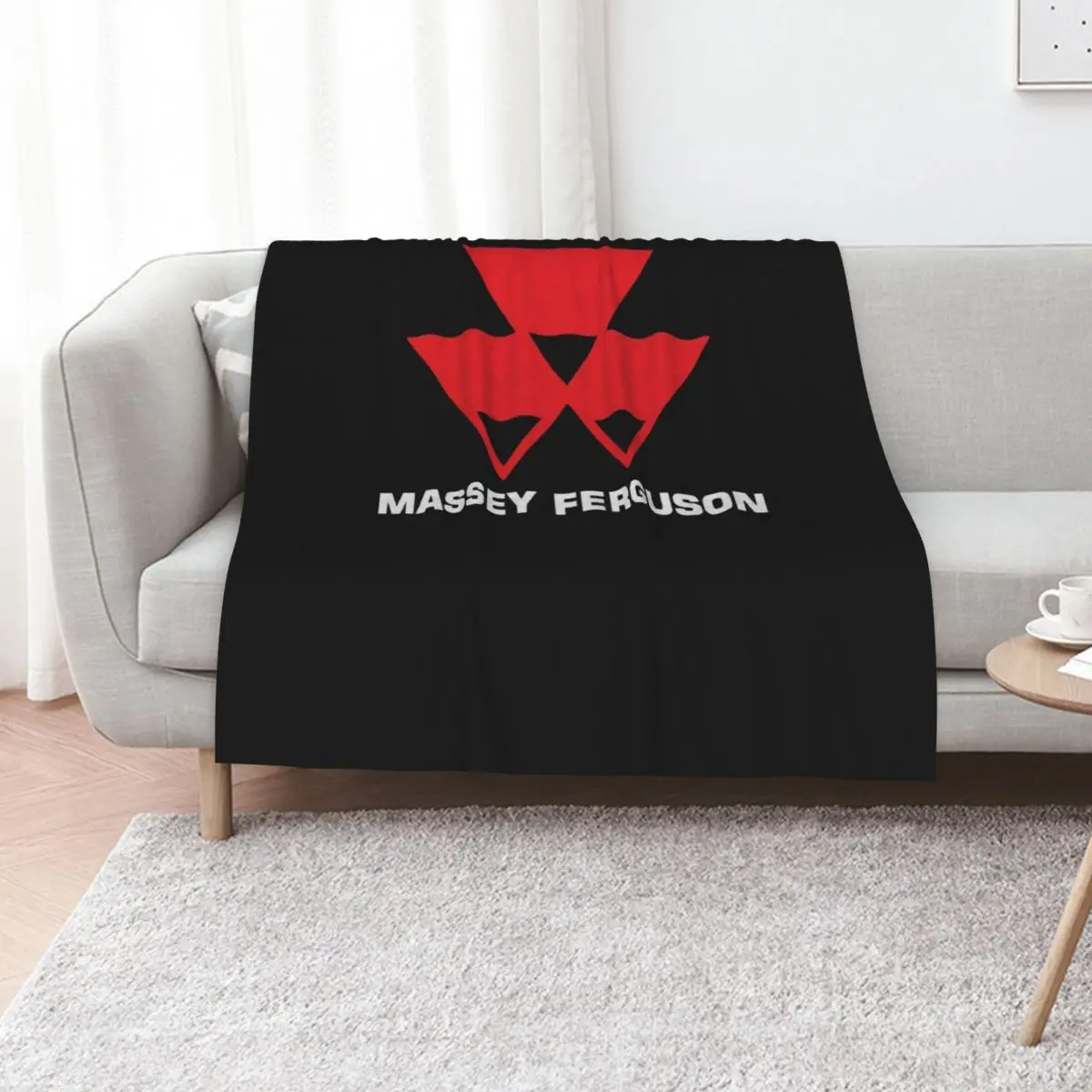 Best seller massey ferguson logo merchandise Throw Blanket Flannel Fleece Soft Warm Throw Blanket