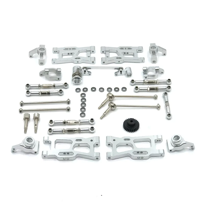 Wltoys 144010 144002 124017 124019 124018 144001 124007 Rc Auto-Onderdelen Upgrade Metalen Kit Aandrijfas Trekstang Swing Arm Besturing