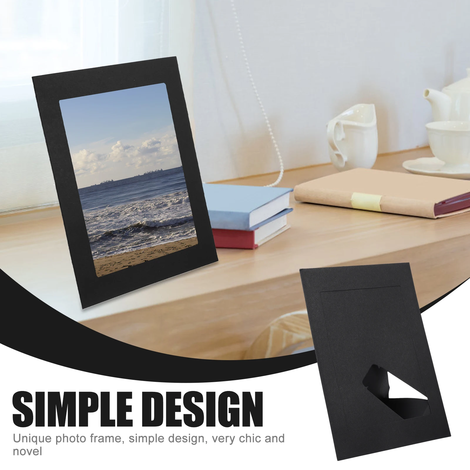 

10Pcs DIY Tabletop Photo Frame Handmade Kraft Paper Picture Frame Delicate Display for Family Memories Decor Paper Frames