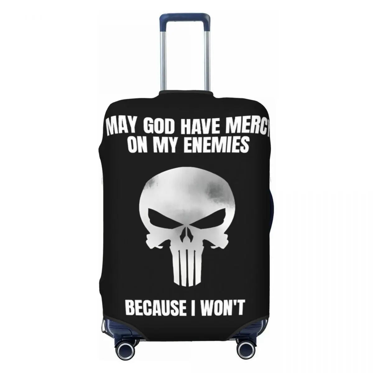 

Custom Punisher Comics Luggage Cover Fashion Trendy Superhero Suitcase Protector Covers Suit For 18-32 inch