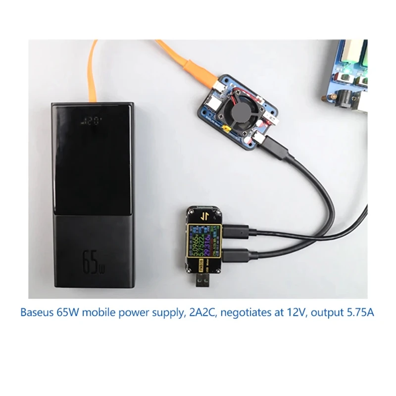 5V 5A PD Power Module For Raspberry Pi5 USB-C And USB-A Dual Port Power Module Support USB-C PD Or DC5.5 Input