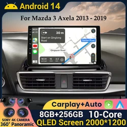 Android 14 WIFI 4G Car Radio For Mazda 3 Axela 2013 - 2018 DSP Stereo GPS Navigation Multimedia Video Player Autoradio Head Unit