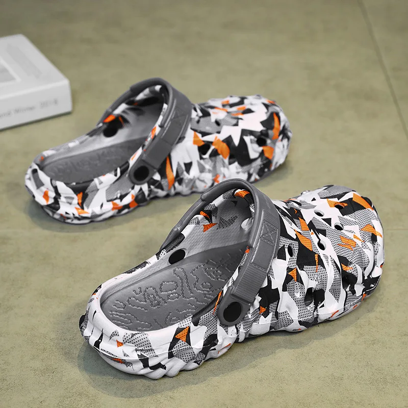 2026 Men Hole Clogs Slippers Men Garden Shoes For Men Arch Support Slides Summer Fashion Beach Slippers Non-slip EVA Slippers