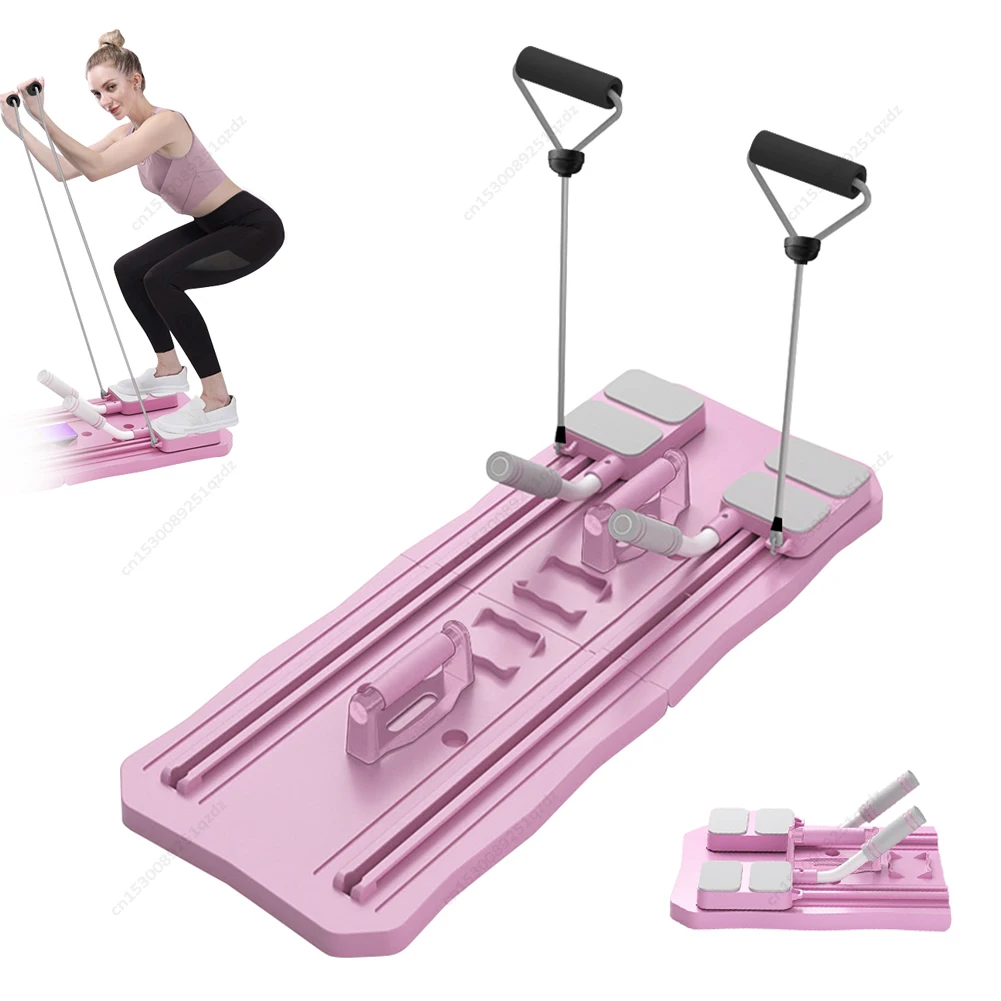 Pilates Board  Multifunctional Abdominal Board Ab Core Trainer Push up Board Automatic Rebound Abdominal Muscle Curling For Home