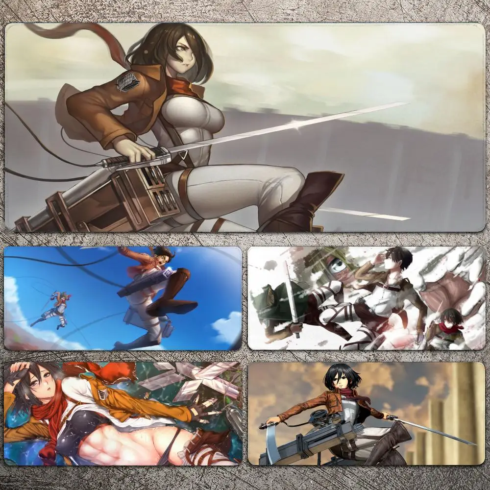 

Mikasa Ackerman Attack On Titan Anime Girl Mousepad Large Gaming Mouse Pad LockEdge Thickened Computer Keyboard Table Desk Mat