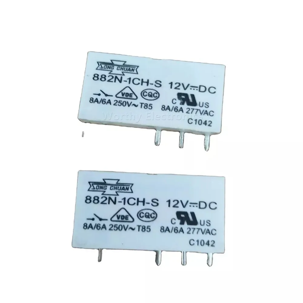 

Free Shipping 10PCS/LOT 12VDC 8A 5PIN Relay 882N-1CH-S 12VDC