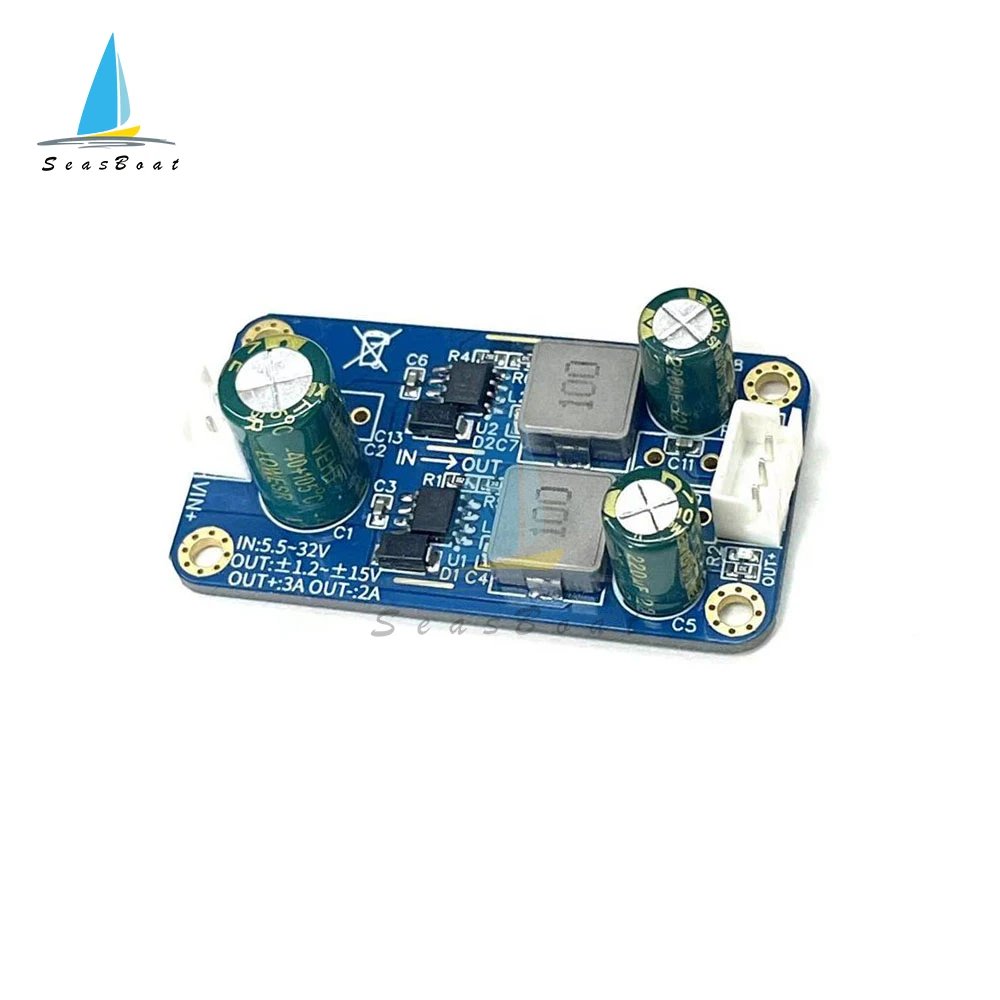 30W +- 1.2V 3.3V 5V 9V 12V 15V Positive & Negative Dual Output Power Supply DC DC Step-down Buck Converter Module DC 5.5-32V