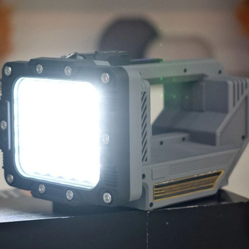 High power portable outdoor portable handheld ultra-bright long-range search and rescue fan cooling LED work flashlight