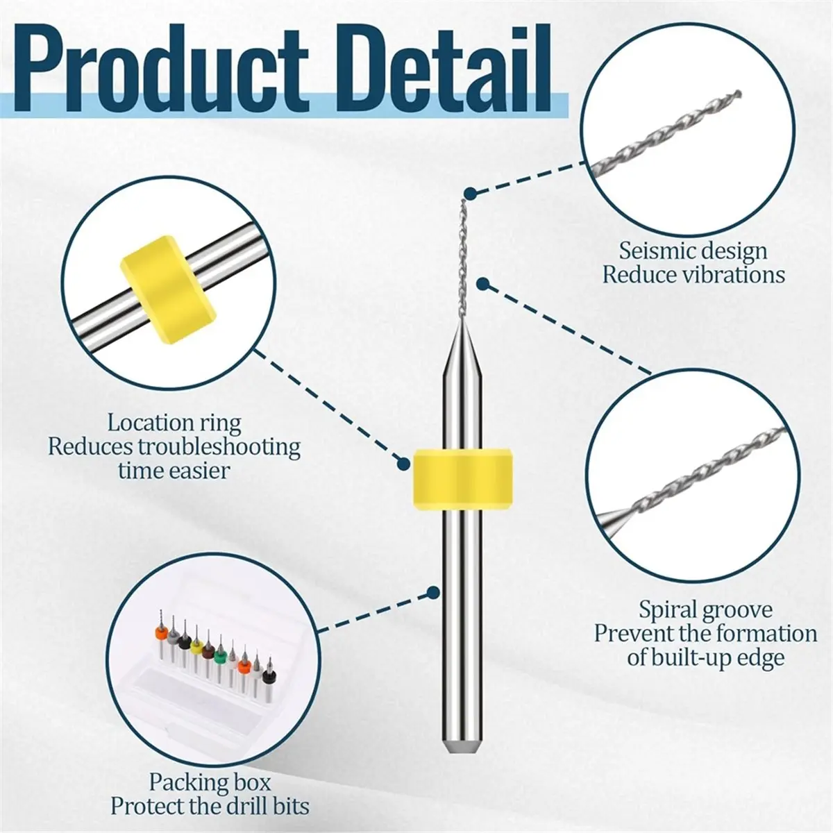 20-teiliges Mikro-Bohrer-Set, 0,1–1 mm Stahl-Micro-Spiralbohrer, PCB-Bohrer für Leiterplatten, Schmuck, Stanzen, Gravieren