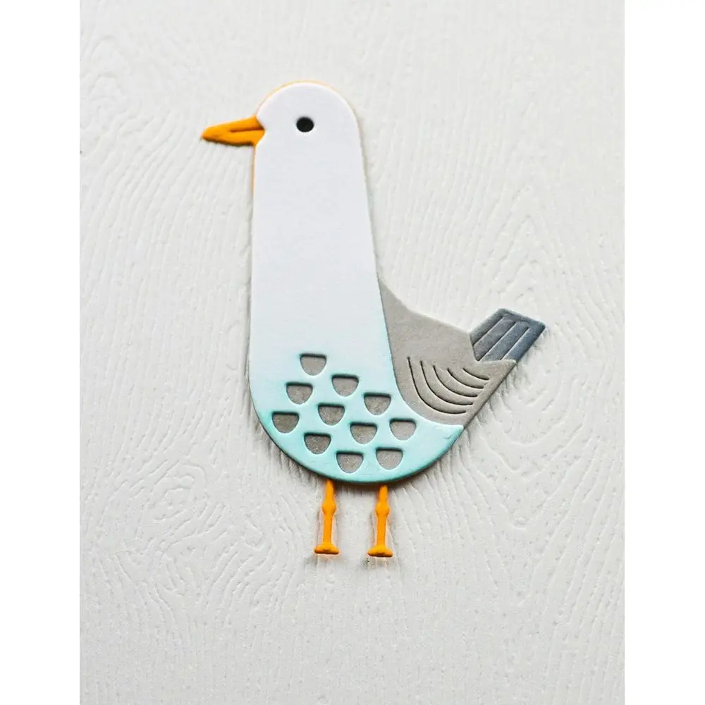 Block Print Seagull Pelican Metal Cutting Dies for DIY Making Card Scrapbook Embossed Paper Album Craft Supplies Template