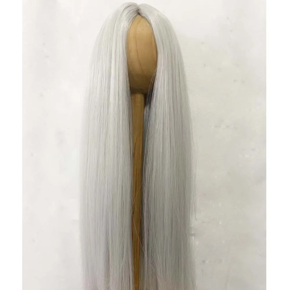 New Arrival 1/3 1/4 1/6 1/8 Bjd Wig High Temperature Long Sliver Gray Straight Bjd hair MSD SD Yosd For BJD Doll