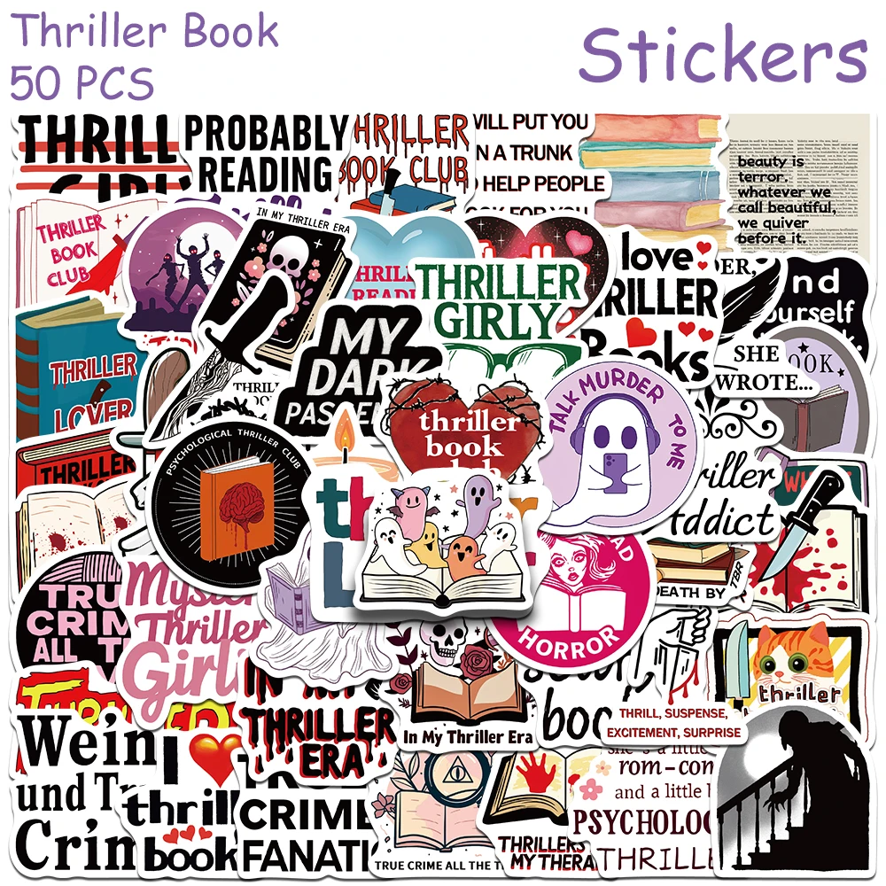 50 قطعة ملصقات كتاب الإثارة الشارات للهاتف المحمول سجل القصاصات سكيت الغيتار DIY الكتابة على الجدران ملصقات الجمالية الهدايا الإبداعية