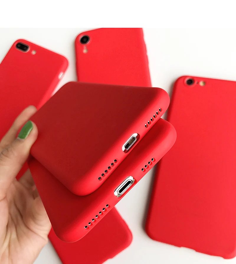 حافظة لهاتف آيفون 12 13 11 Pro XS Max XR X 8 7 6S 6 Plus SE 2020 حافظة من السيليكون بلون سادة غطاء خلفي ناعم من البولي يوريثان