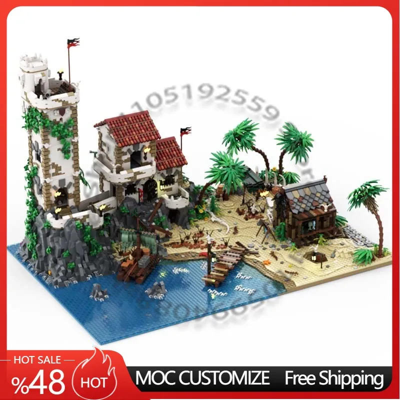 

8047 деталей Конструктор «Призрачный берег» MOC, модульный конструктор, популярная развивающая модель для детей, игрушка-подарок для праздников, сделай сам