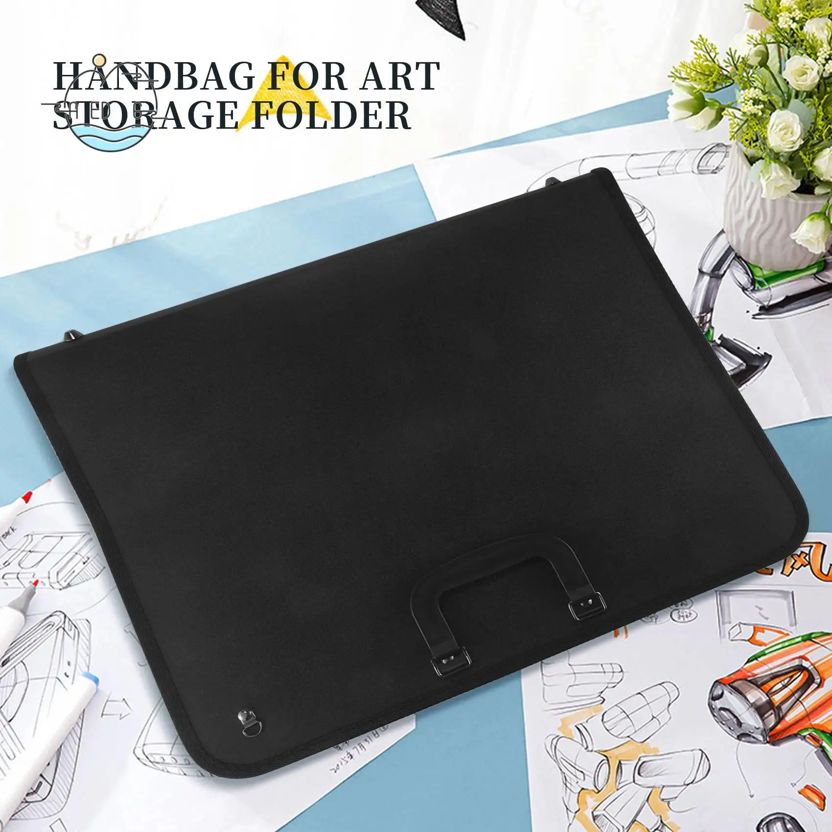 

AED6-Art Portfolio Case With Zipper,Artist Carrying Case Poster Board,Tote Bag For Art Storage Folder