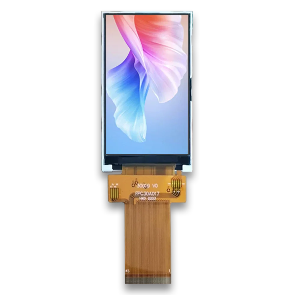 Tela lcd tft de 3 polegadas, 240x400, 400nits de brilho, driver st7796s, interface mcu/spi/rgb personalizável, ângulo de visão ips