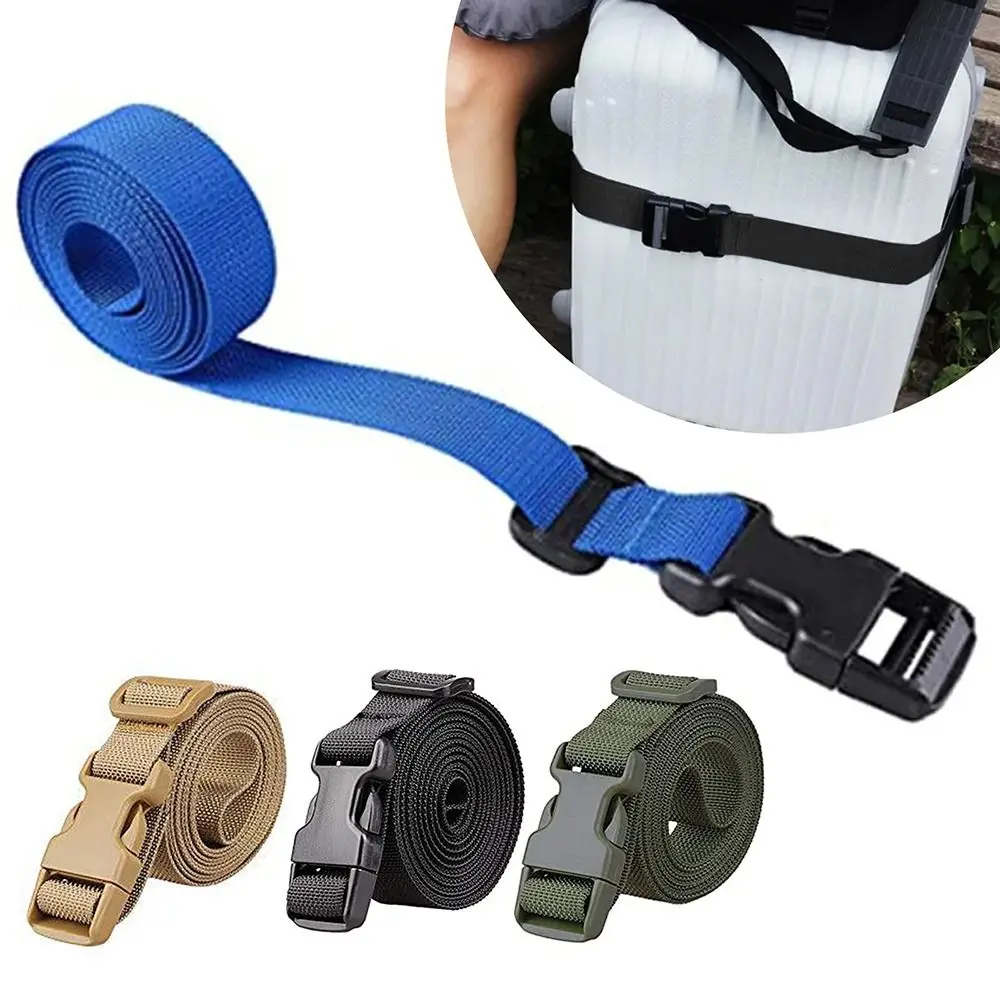 Sangles d'emballage de bagages en Nylon, ceinture de protection réglable, sangles de bagages, ceintures de valise, sangles fixes