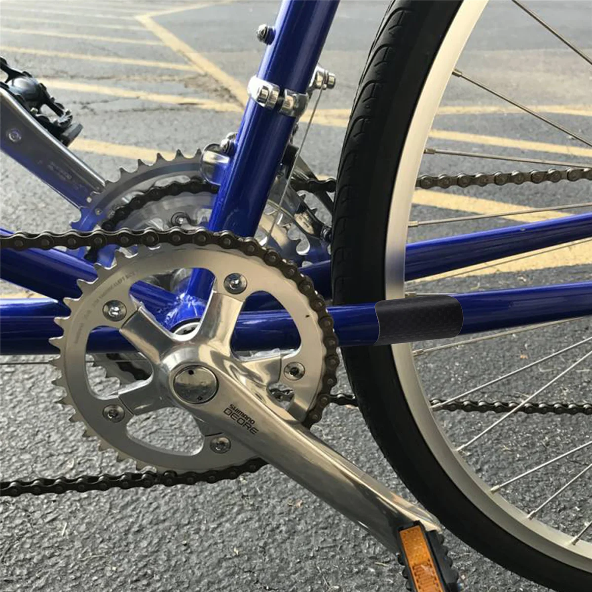 SEMOIC Carbon Bike Chain E Hook Protector dla Brompton Bike Rear Triple-cornered Frame Guard Pad dla 3SIXTY Chain Stay Part 2