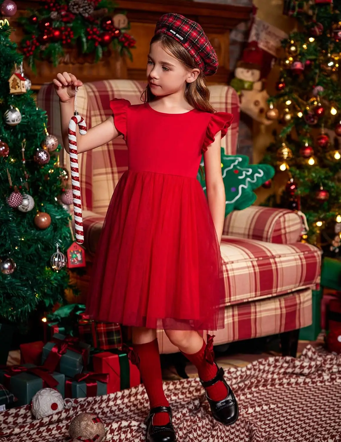 Preschool Ballet Short Skirt,Girl Fluffy Summer Dress Casual Party Sheer Suspender Birthday Ball Communion Children2-14Years Old