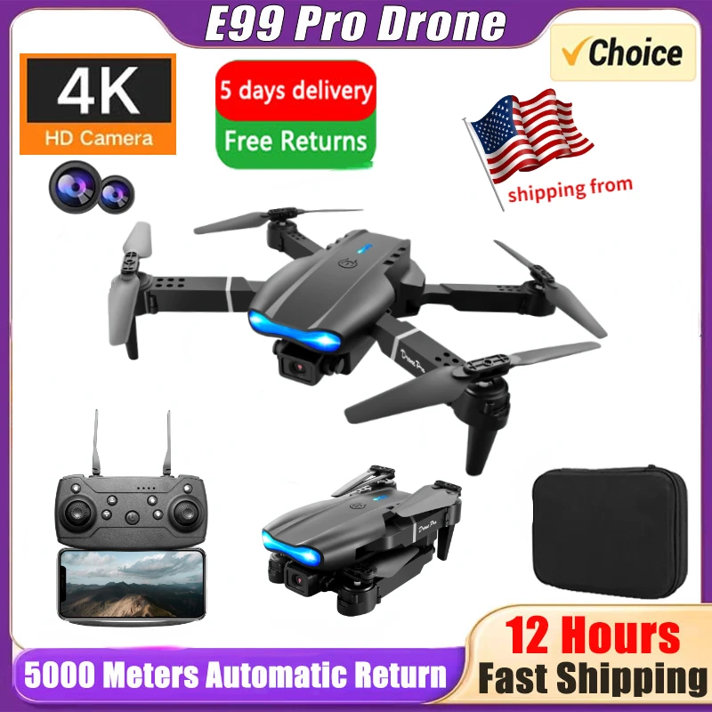 Новый E99Pro RC Drone 4K Professinal с широкоугольной HD-камерой 1080P, складной вертолет, WIFI, FPV, удержание высоты, подарочная игрушка