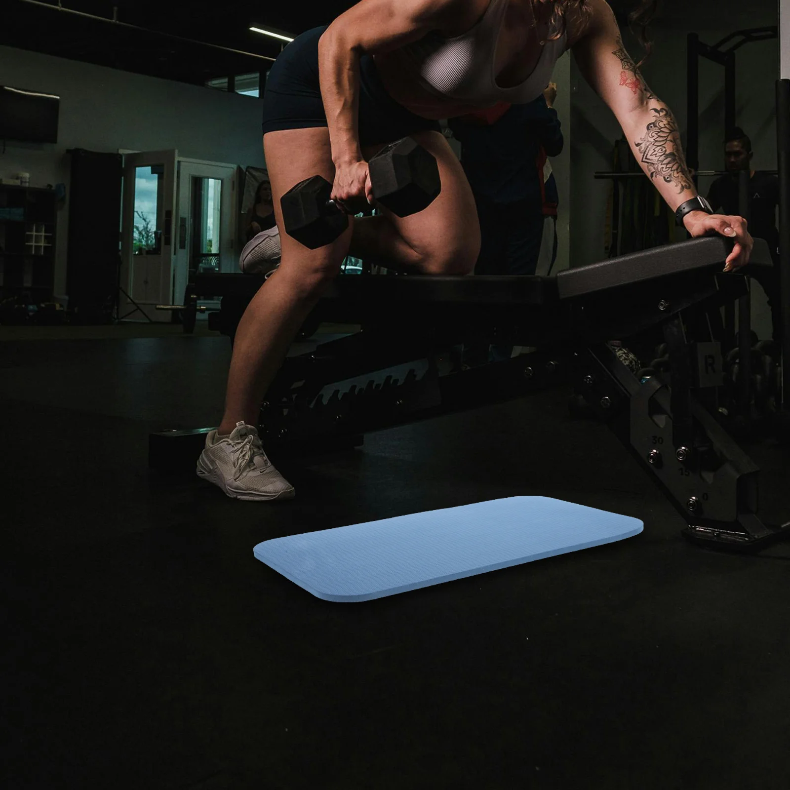 Estera antideslizante para máquina de coser, cojín artesanal azul grueso para Pedal de pedal, uso doméstico, almohadilla duradera para máquina, estera de Yoga para Fitness