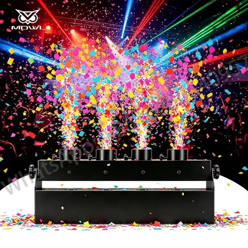 4 Head DMX512 Remote Control Concierge Confetti Cannon Machine for Wedding Stage Celebration