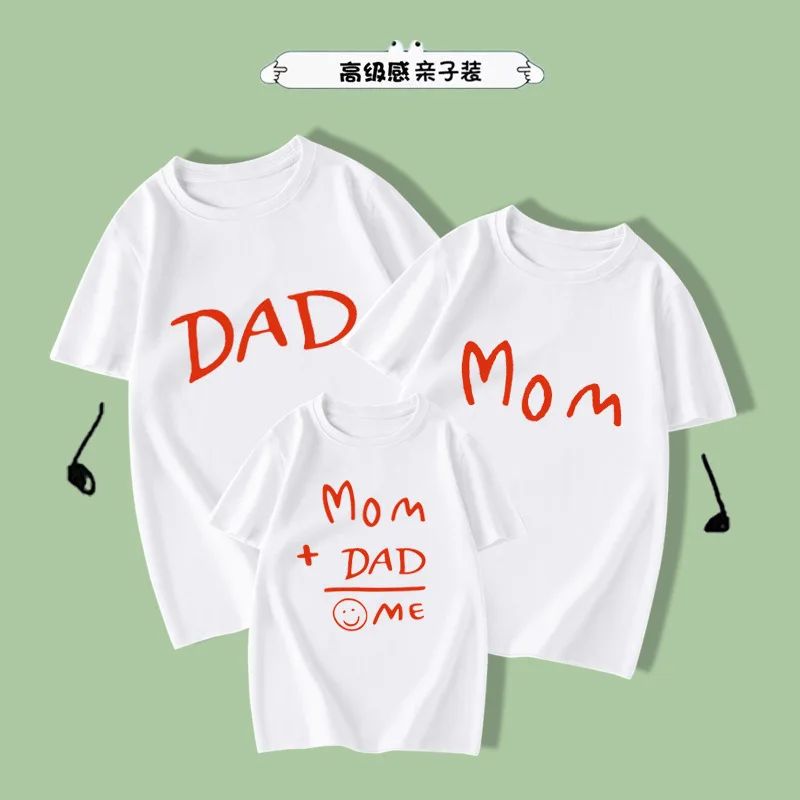 Cotton special parent-child summer short-sleeved T-shirt  affordable and comfortable mother-daughter clothes for a family