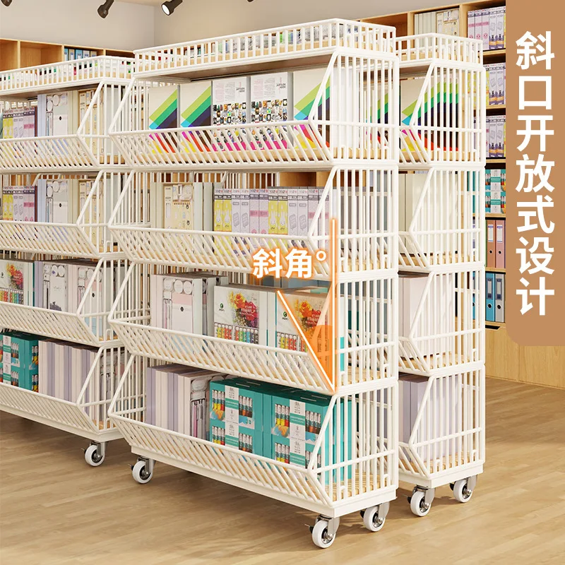 Supermarket Shelf Display Cabinet Convenience Store Oblique Basket Stationery Snack Store Shelf