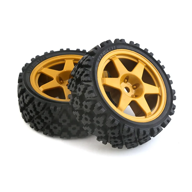 A63T-4Pcs neumático de goma de 70Mm para Tamiya XV01 XV02 TA06 TT01 TT02 PTG-2 1/10 RC Rally Racing Car reemplazo actualización Par