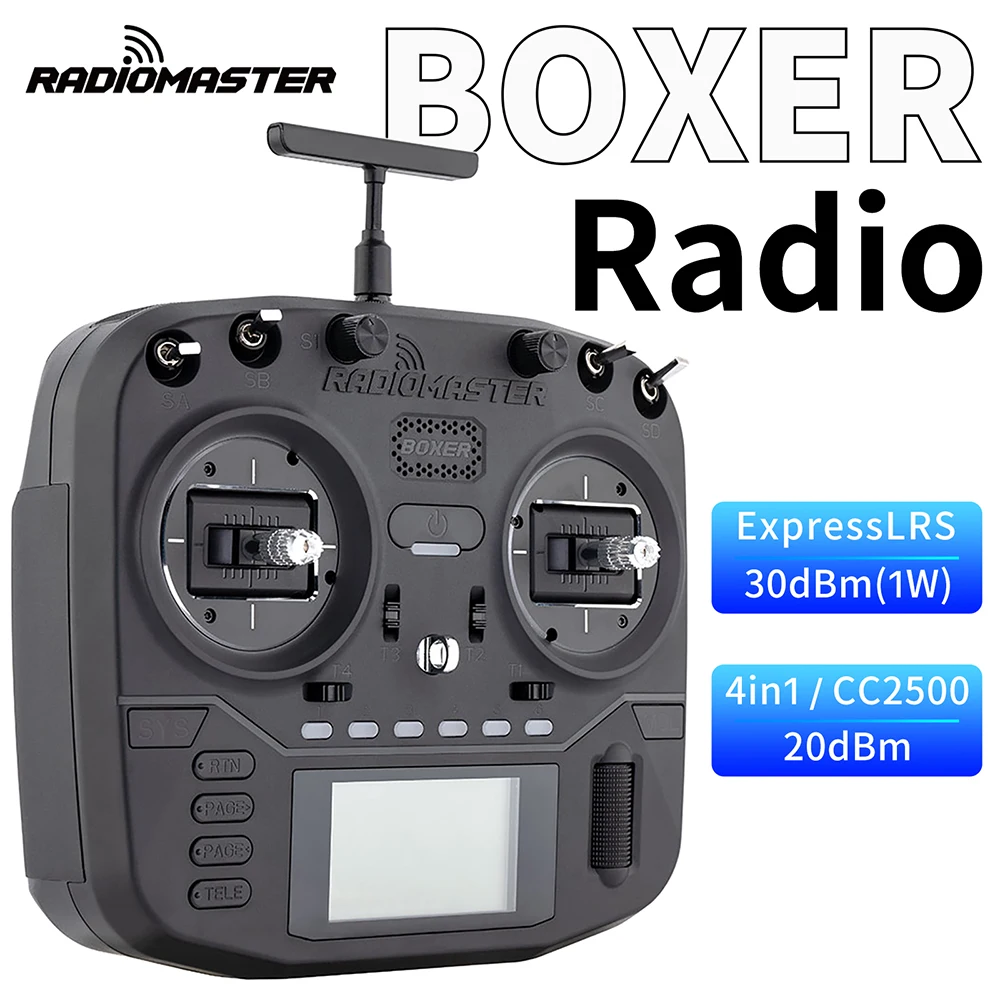 RadioMaster Boxer เครื่องส่งสัญญาณวิทยุ 2.4G 16CH Hall Gimbals RC รีโมทคอนโทรลพร้อมกระเป๋าถือ CC2500 ELRS 4in1 สําหรับ RC Drone