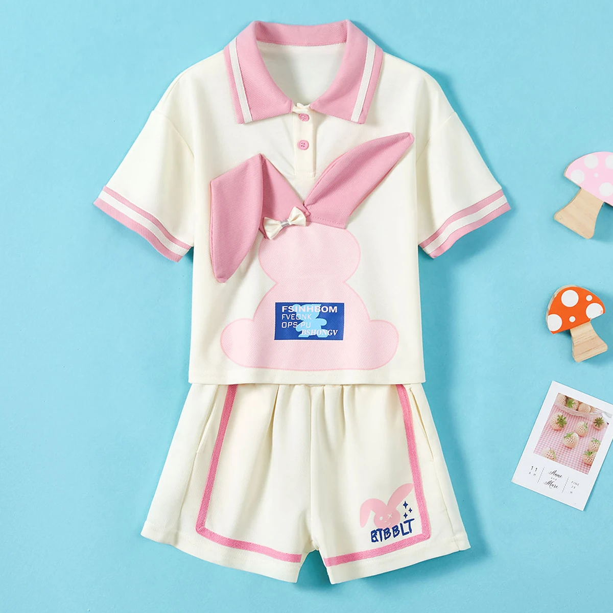 

Summer Kids Shorts Outfits Sets for Girls Sports Suit Cotton Short Sleeve Children Clothes Teenagers Costumes 4 6 8 10 12 Years