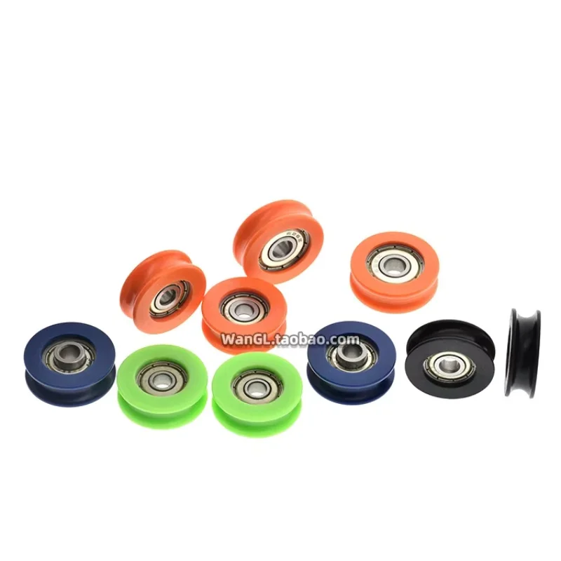 

1 шт. Внутренний диаметр 5 мм, различные размеры подшипников с пластиковым покрытием, износостойкие шкивы, направляющие колеса из POM