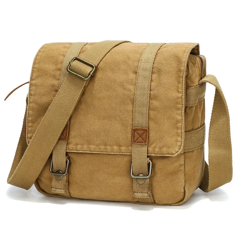 Bolsa para câmera - durável, leve, portátil, lona retrô, bolsa de ombro único, moderna, casual, elegante, bolsa crossbody