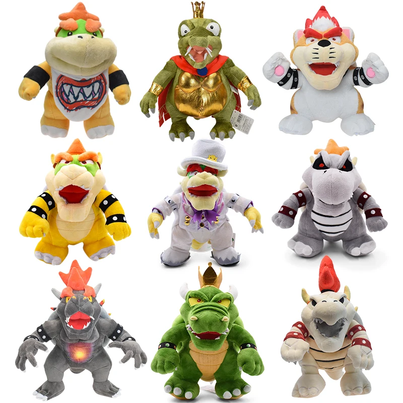 Peluche douce à l'effigie des personnages de Super Mario, Bowser, Meowser, Fury, King, K.Rool, idéal comme cadeau d'anniversaire ou de Noël pour un enfant