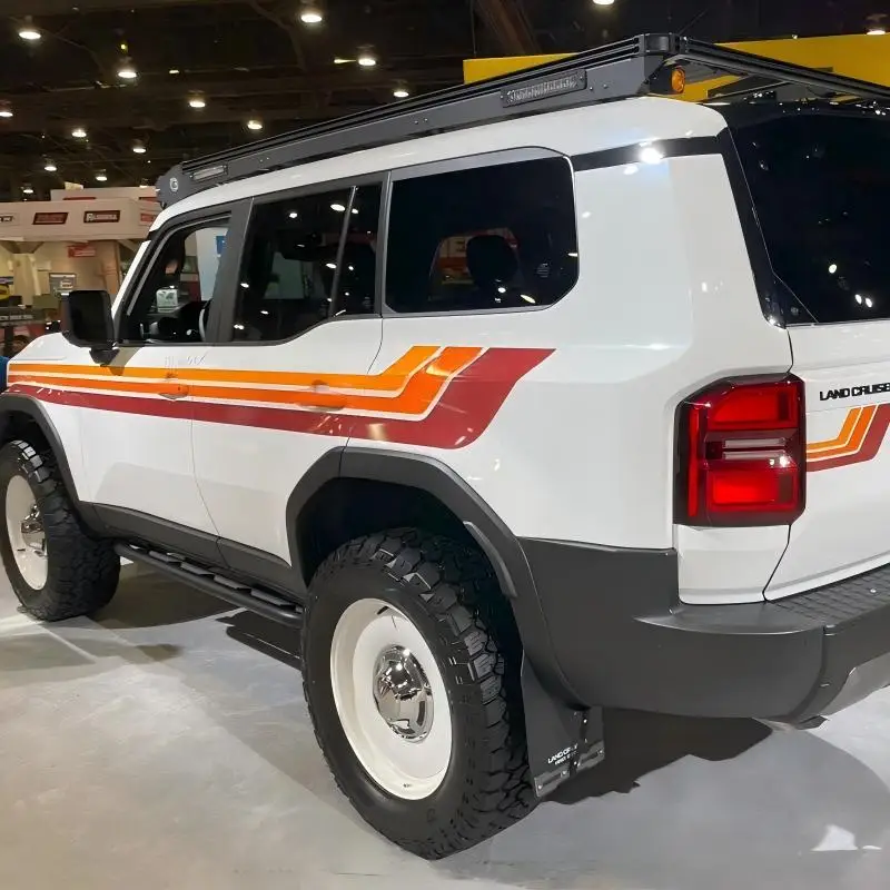 Custom Car Sticker Side Waist line Precut Modified Stripe Decal Vinyl Graphics Wrapping Decoration for Land Cruiser LC250