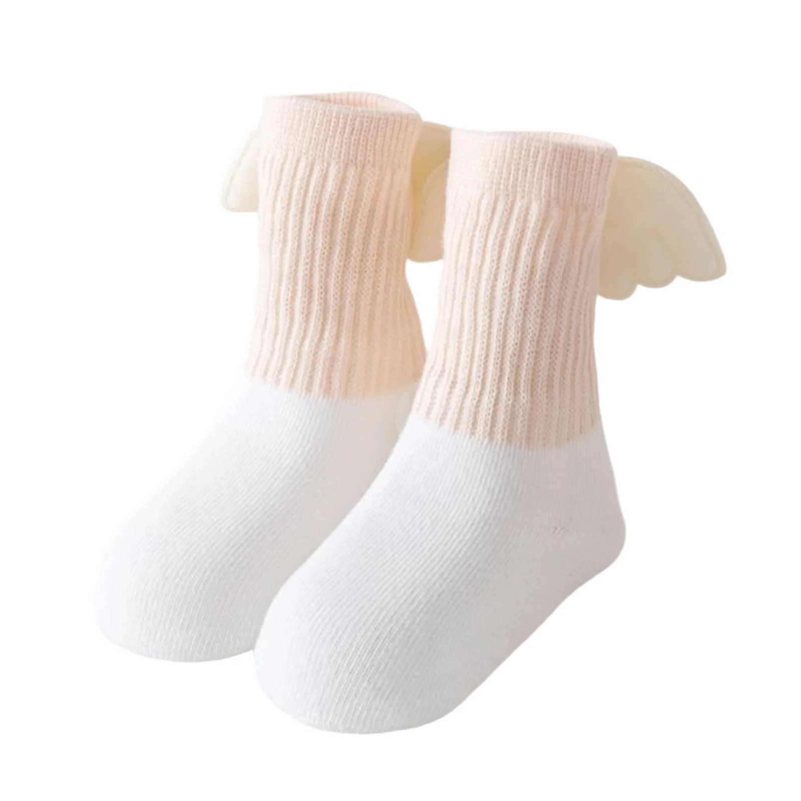 

Baby Girls Socks with Angel Wings Cute Infant Non Slip Socks Shoes for Daily Life