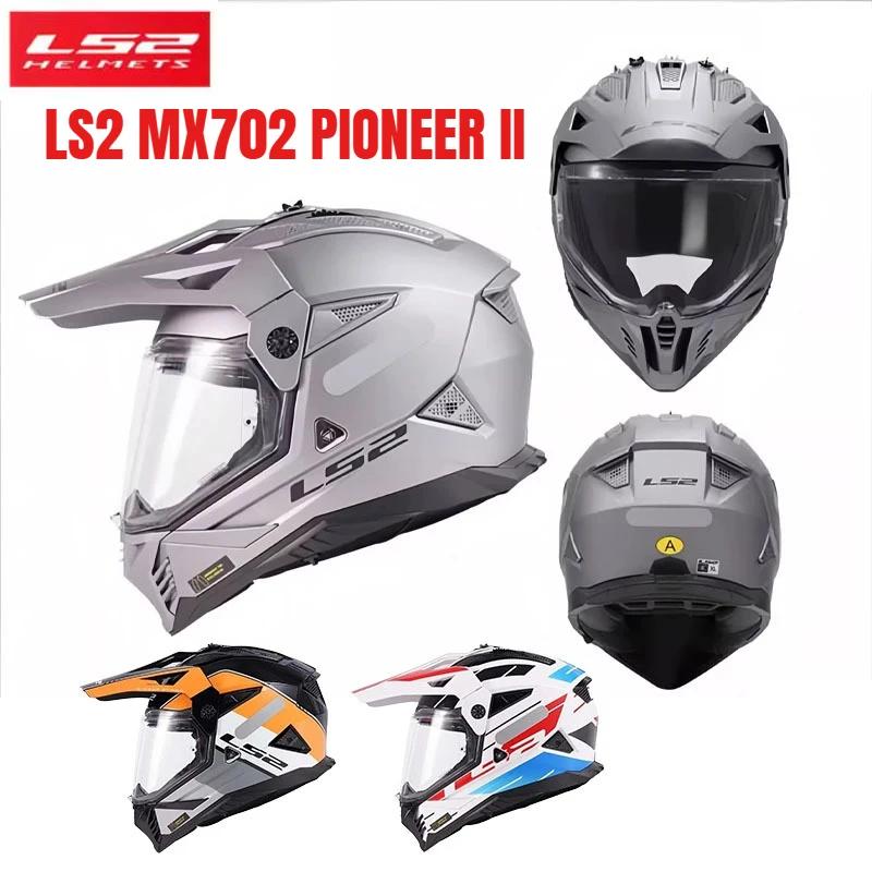 

Мотошлем LS2 MX702 Full Face для бездорожья с двойным визором, для мотогонок и мотокросса, сертификация ECE, Capacete