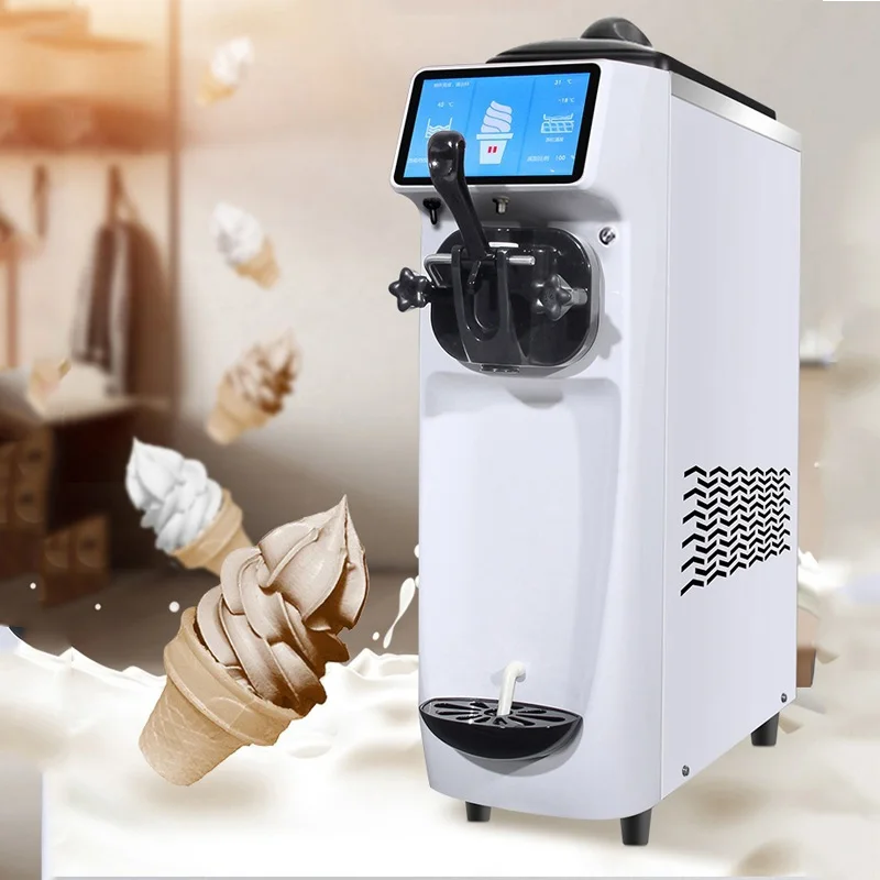 16-22L/H Ice Cream Maker Commercial Single Flavor Countertop Gelato Sorbet Yogurt Home Freezing Equipment Vending Machine