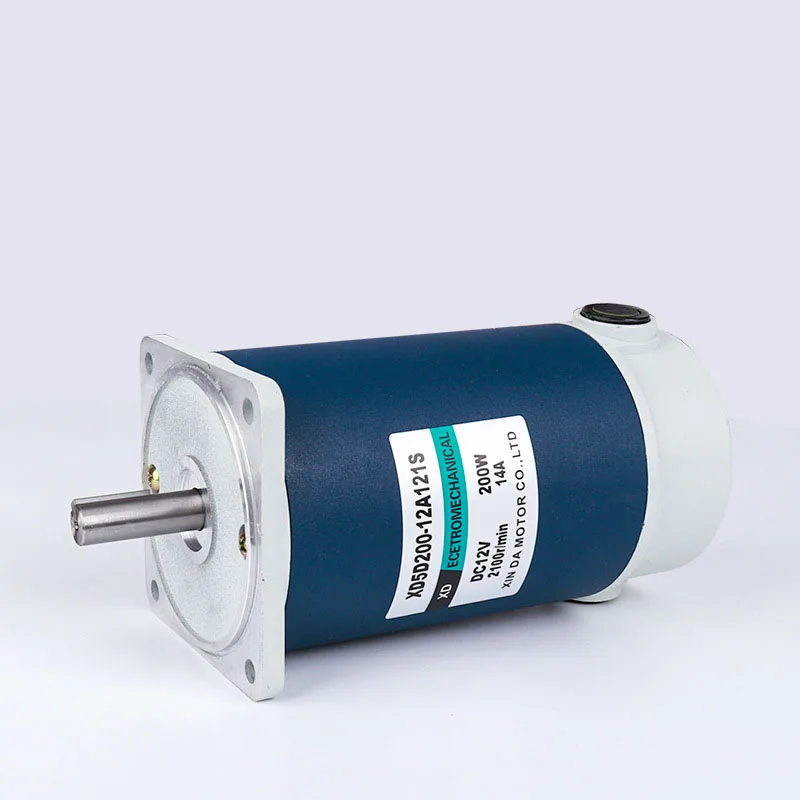 200W DC motor 12V24V high torque micro speed regulation high-speed motor permanent magnet forward and backward motor