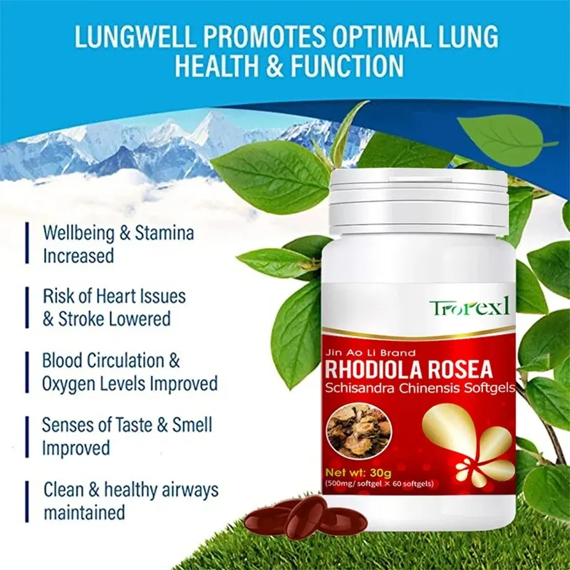 Lung Cleanse Detox Pill Support Respiratory Health Mucus Clear Quit Smoking Aid Asthma Relief Altitude Sickness Vegan Supplement