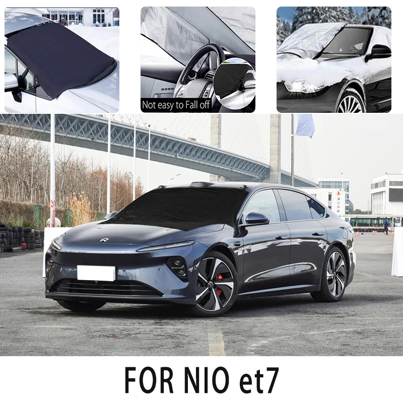 Car snowcover frontcover for NIO et7 auto Snowblocking heat insulation sunshade Antifreeze wind Frost prevention car accessories