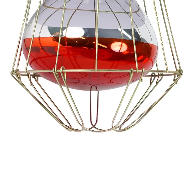 Heating lamp net cover set farm brooding heating lamp piglet warming bulb temperature adjustable heating lampshade