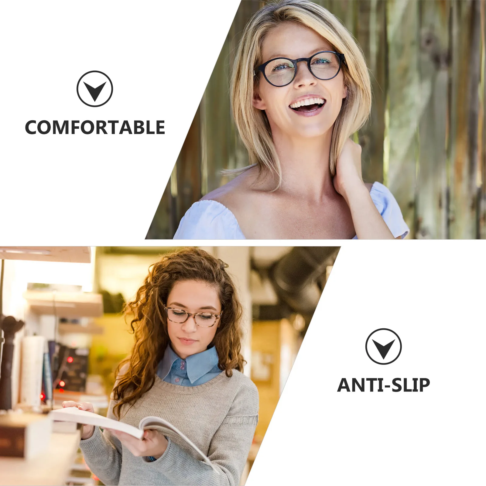 

48 Pairs of EVA Nose Pads Self Adhesive Anti-Slip Eyeglass Sunglasses Nose Pads (Black and Beige for Each Pairs)