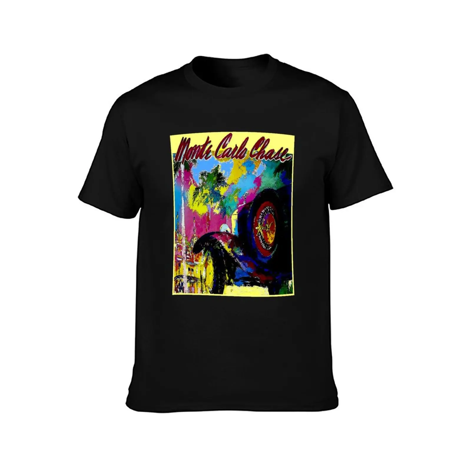 MONTE CARLO : Vintage 1988 Chase Auto Racing Print T-Shirt Classic Basic Casual T-Shirt