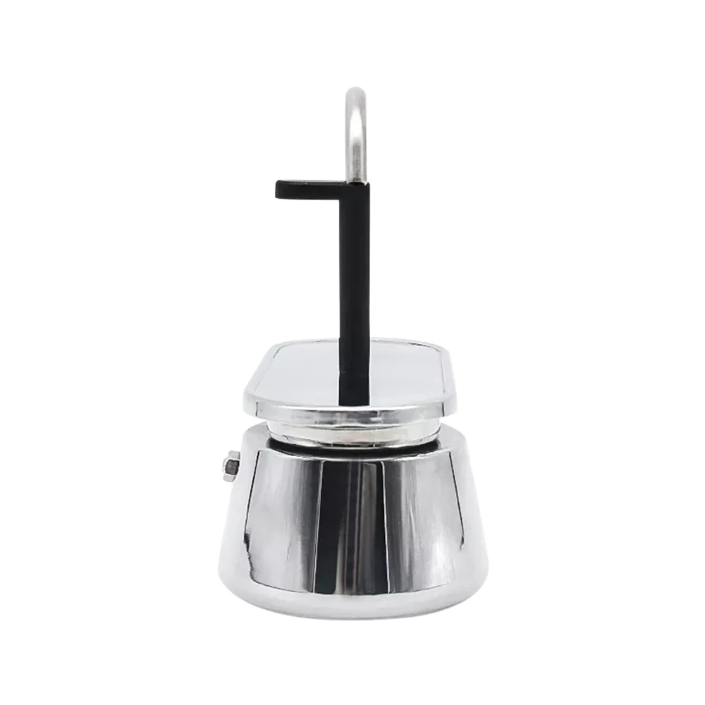 Cafetière italienne à double tête en acier inoxydable, pot à moka, outil pour cappuccino, expresso, latte, 100ml, nouveau