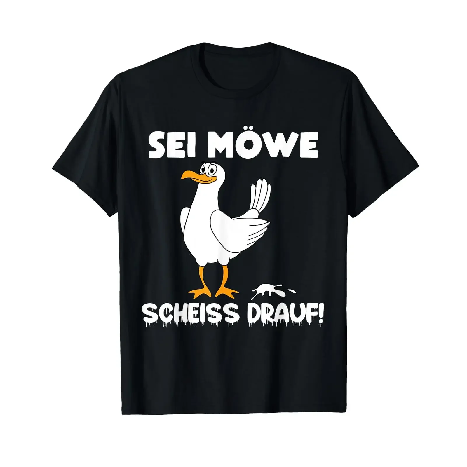 Sei Möwe Scheiss Drauf T Shirt vintage Washed designer clothes Casual Versatile fashion homme Top For Everyday Wear graphic
