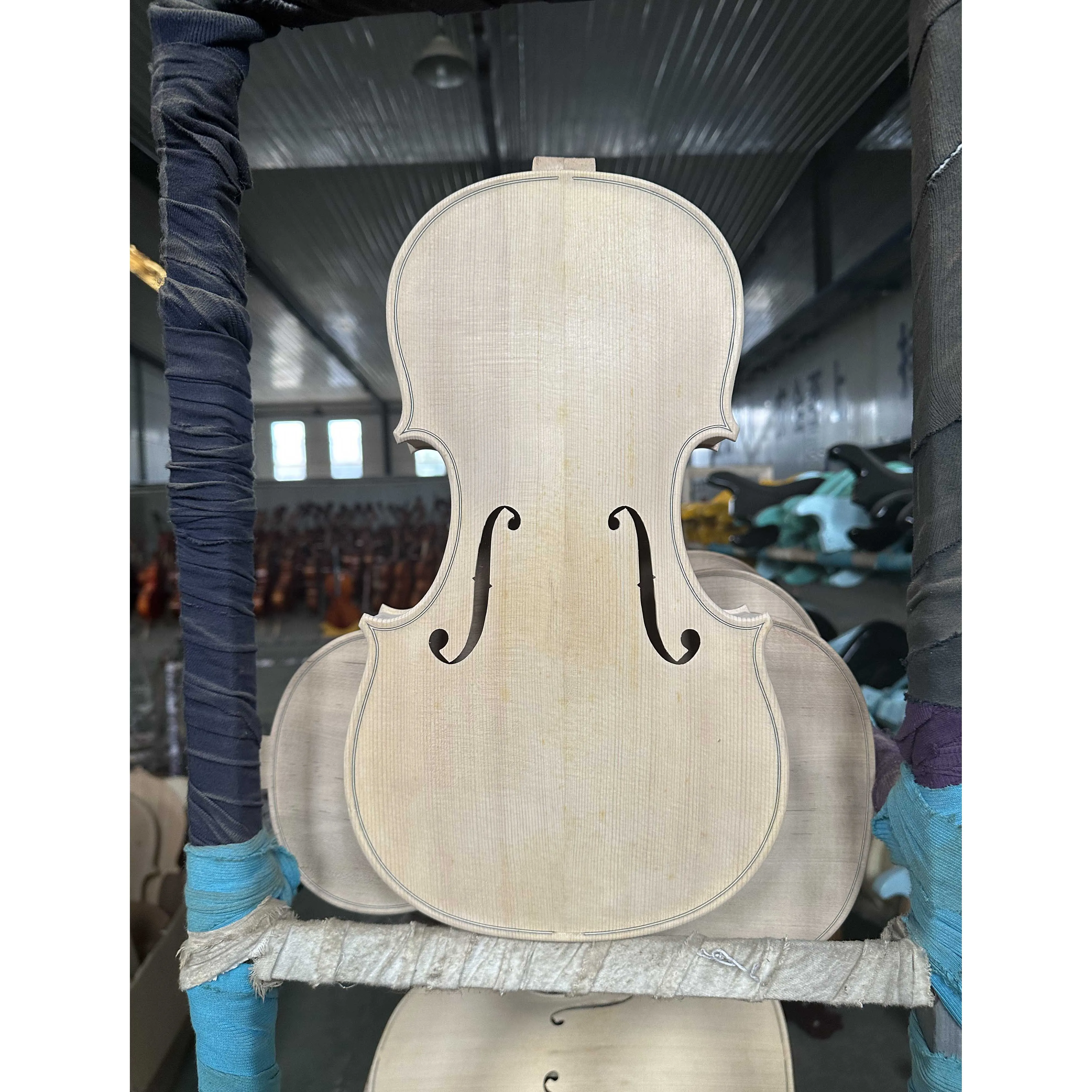 White Violin with a Body and Upper Half, 15.5 in, Made of European Maple and fir Boutique Boutique